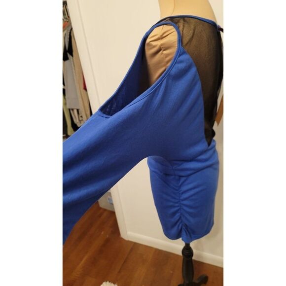 Sugar & Spice New w/ Tags Blue Top w/ Sheer Back Panel - Large - Picture 5 of 9